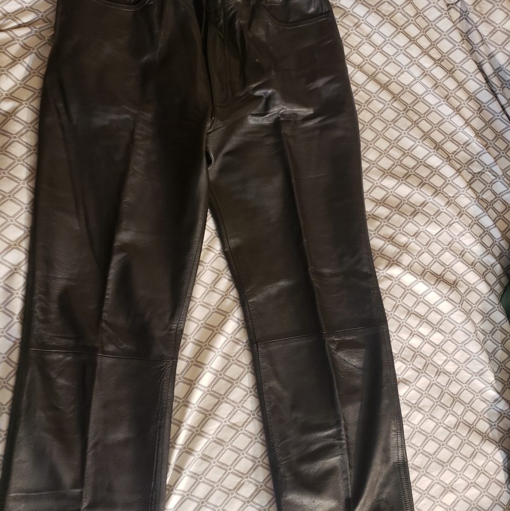 Genuine leather pants